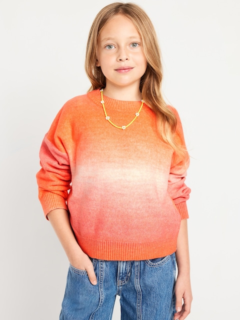 SoSoft Crew-Neck Ombré Sweater for Girls