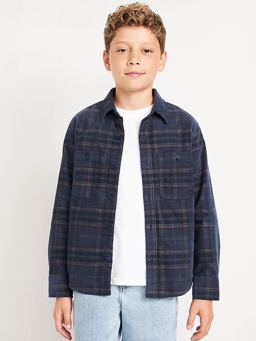 View large product image 1 of 4. Long-Sleeve Corduroy Pocket Shirt for Boys