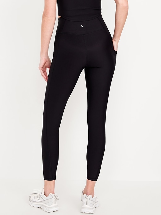 Image number 8 showing, High-Waisted PowerSoft Side-Pocket Crop Leggings