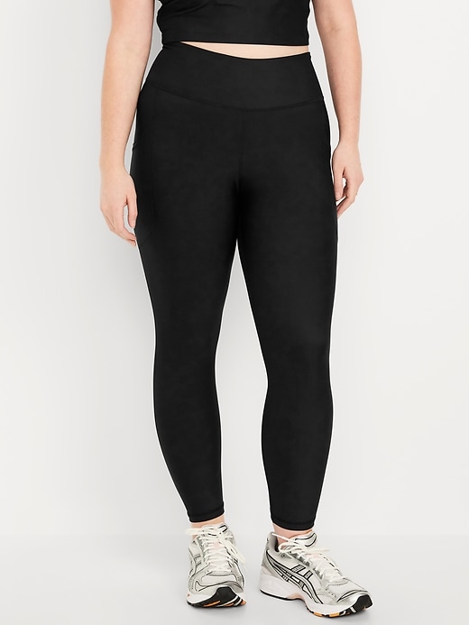 Image number 4 showing, High-Waisted PowerSoft Side-Pocket Crop Leggings