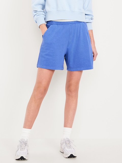 Extra High-Waisted SoComfy Sweat Shorts -- 5-inch inseam