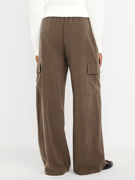 Image number 2 showing, Drapey Cargo Super Wide-Leg Pants