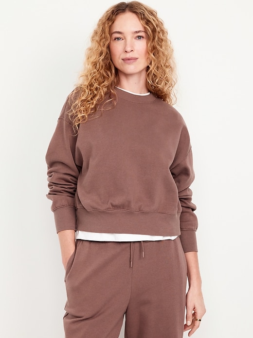 Image number 1 showing, SoComfy Drop-Shoulder Crew-Neck Sweatshirt