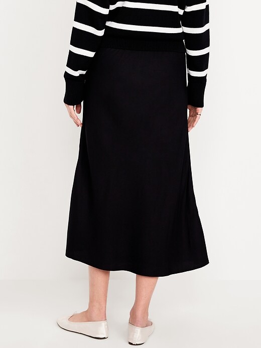 Image number 2 showing, High-Waisted Crepe Midi Skirt