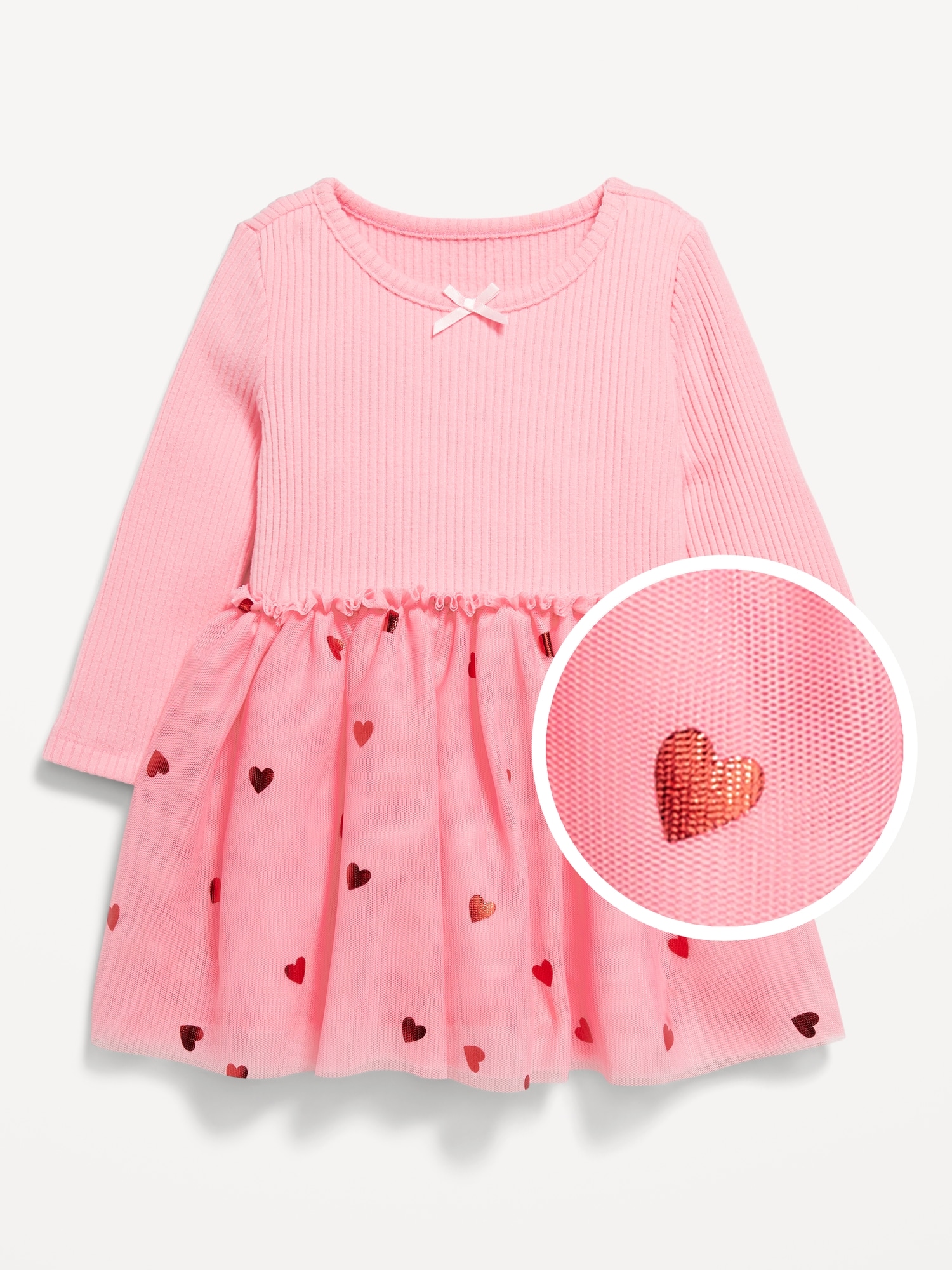 Robe tutu côtelée duveteuse pour toute-petite fille