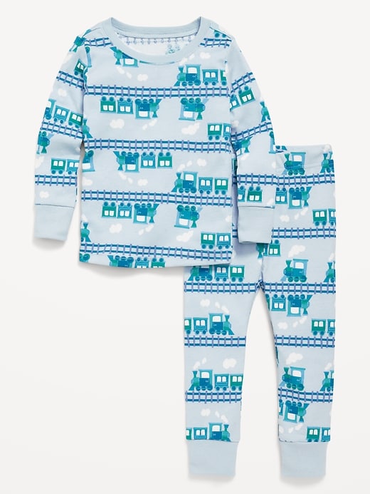 View large product image 1 of 1. Unisex Printed Snug-Fit Pajama Set for Toddler &amp; Baby