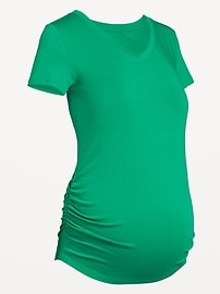 L'image numéro 2 présente T-shirt à col en V de maternité