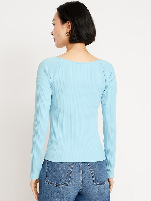 Image number 2 showing, Cinched Rib-Knit Top