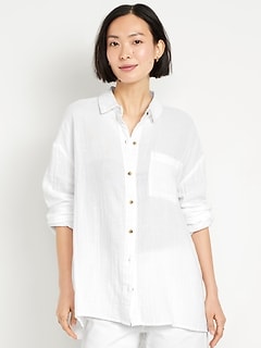 Women s White Shirts Blouses Old Navy