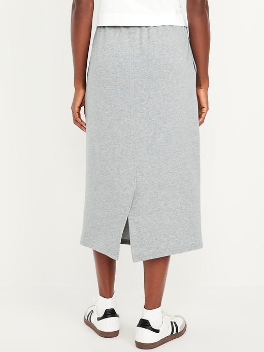 Image number 5 showing, High-Waisted Fleece Midi Skirt