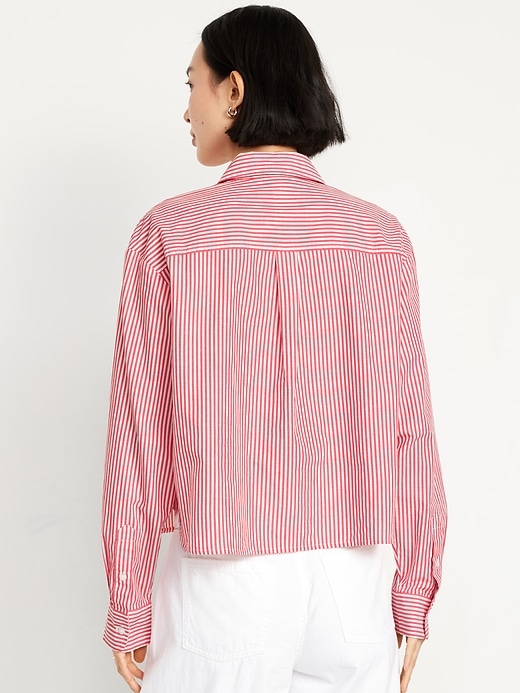 Image number 2 showing, Button-Down Crop Shirt