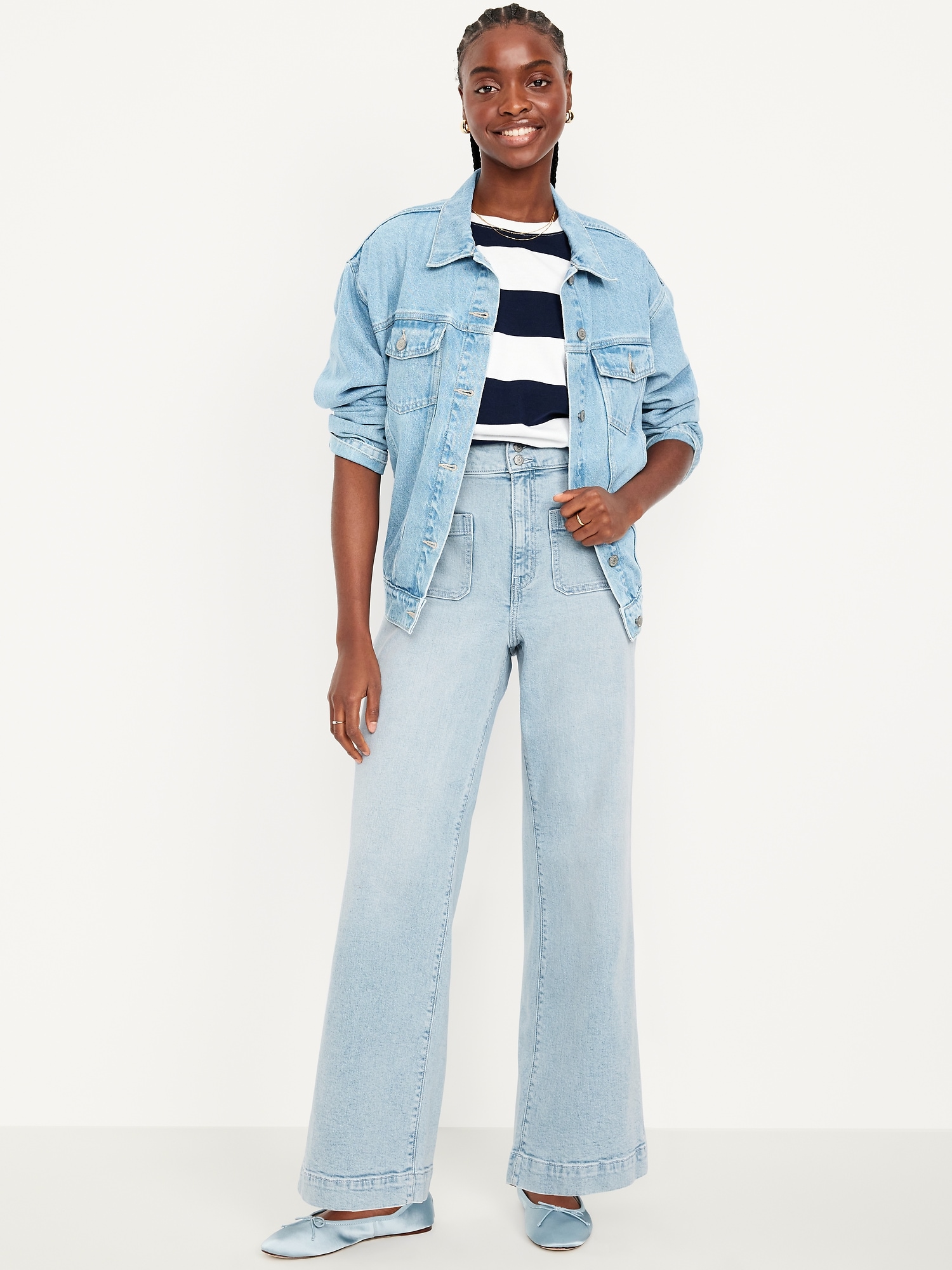 Extra High-Waisted Sky-Hi Mariner Wide-Leg Jeans