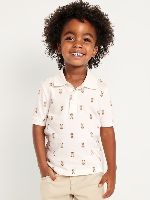 View large product image 1 of 2. Short-Sleeve Pique Polo Shirt for Toddler Boys