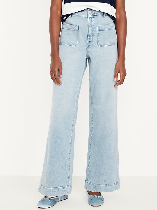 Image number 2 showing, Extra High-Waisted Sky-Hi Mariner Wide-Leg Jeans