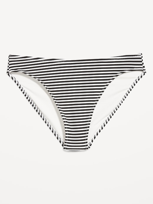 Image number 4 showing, Mid-Rise Textured Bikini Swim Bottoms