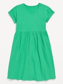 View large product image 3 of 4. Short-Sleeve Ribbed Dress for Girls