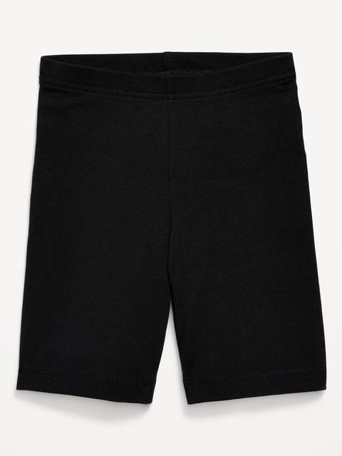 Long Jersey Biker Shorts for Girls - Black