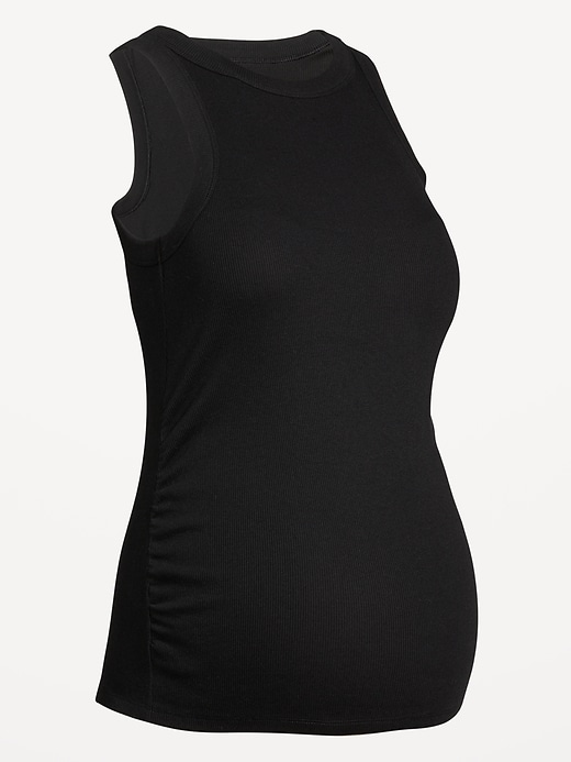 Image number 4 showing, Maternity High-Neck Ribbed Tank Top