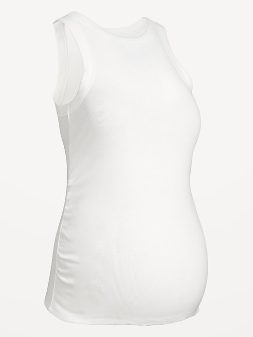 Image number 2 showing, Maternity High-Neck Ribbed Tank Top