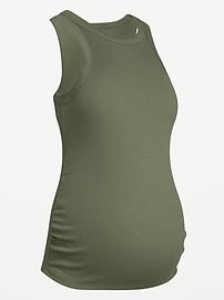 L'image numéro 2 présente Camisole côtelée à encolure haute de maternité