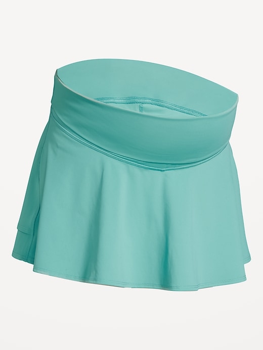 Image number 6 showing, Maternity Rollover-Waist Ruffle PowerSoft Skort