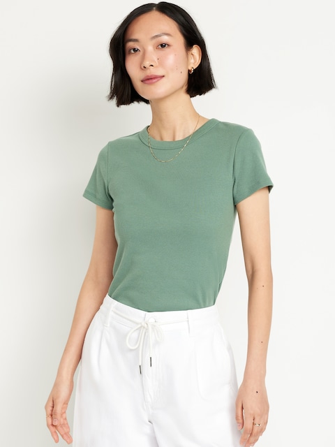 T-shirt court moulant - Vert