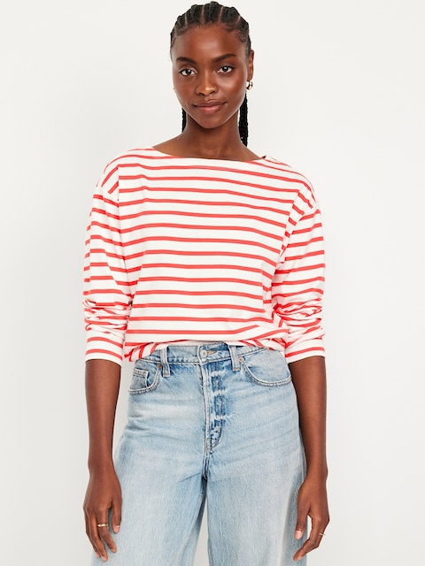 Long-Sleeve Mariner Loose T-Shirt