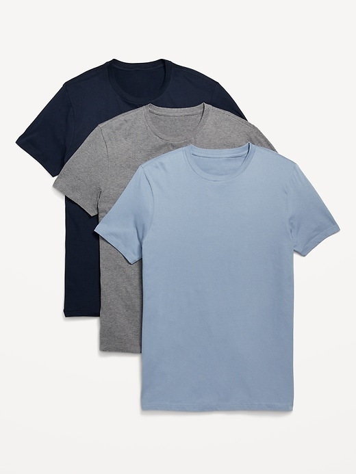 L'image numéro 1 présente Paquet de trois t-shirts à col rond pour homme