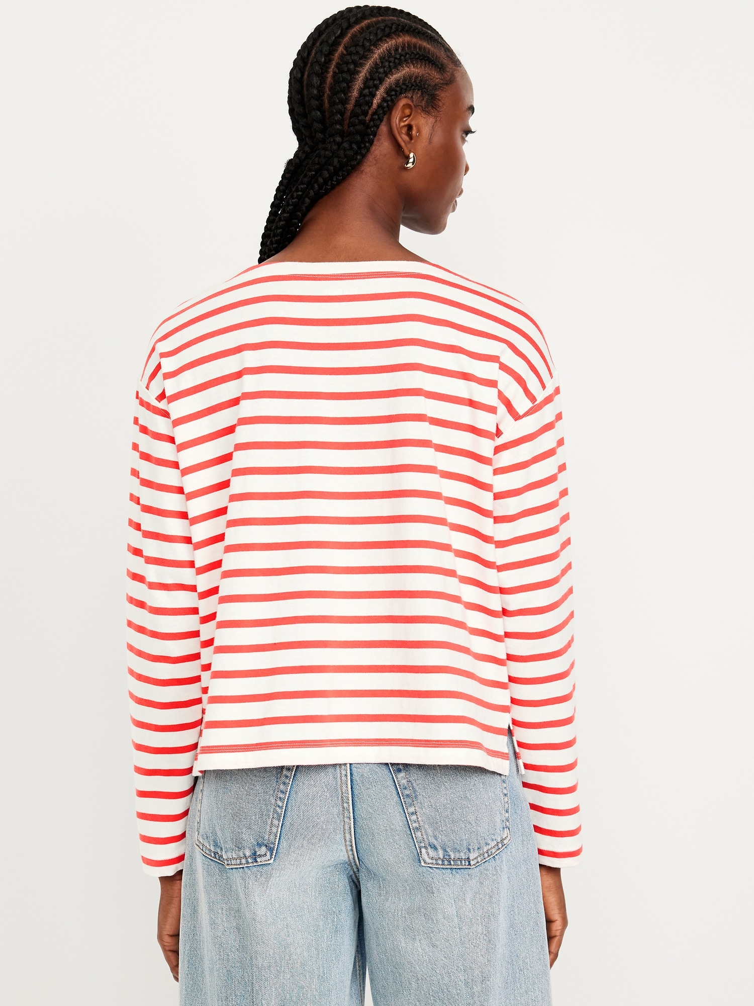 Long-Sleeve Mariner Loose T-Shirt