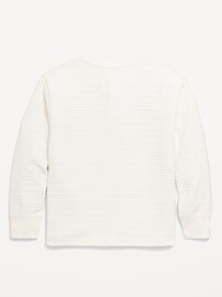 Voir une image plus grande du produit 3 de 3. T-shirt henley en tricot douillet à manches longues pour garçon