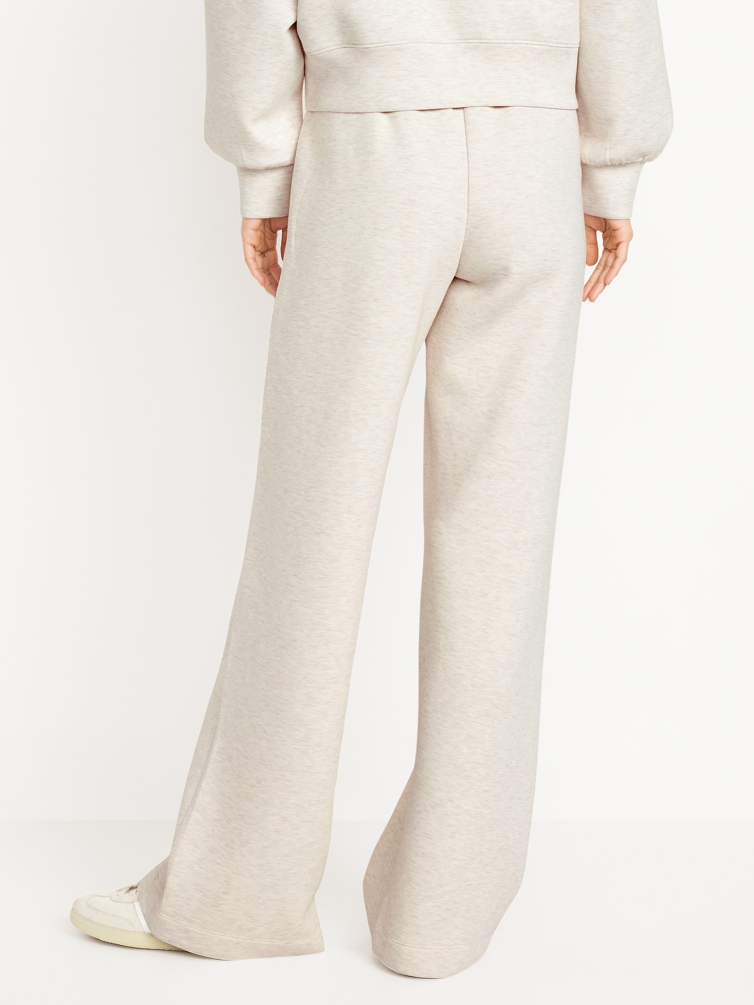 High-Waisted Bounce Fleece Wide-Leg Pants