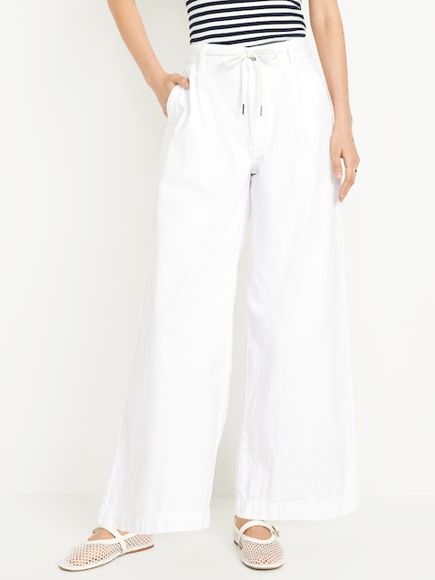 High-Waisted Super Wide-Leg Drapey Pants