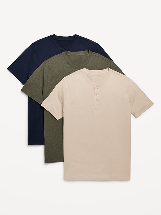 Image number 1 showing, Henley T-Shirt 3-Pack