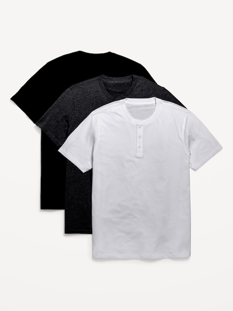 T-shirt henley (paquet de 3)