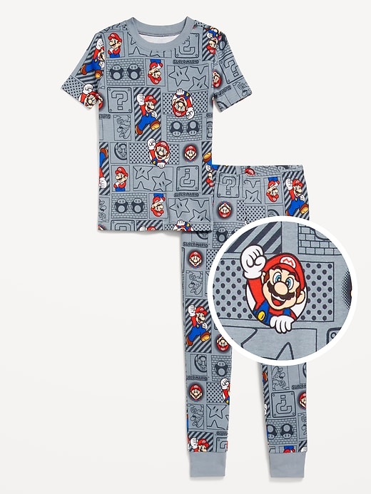 View large product image 1 of 3. Gender-Neutral Licensed Graphic Snug-Fit Pajama Set for Kids