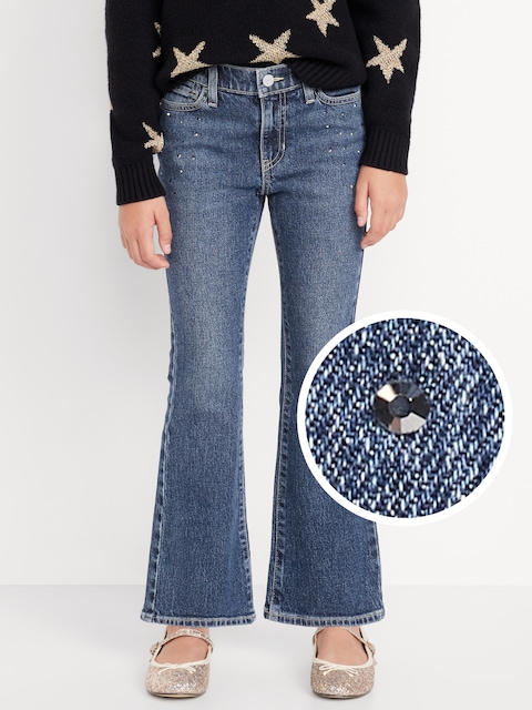 High-Waisted Studded Flare-Leg Jeans for Girls