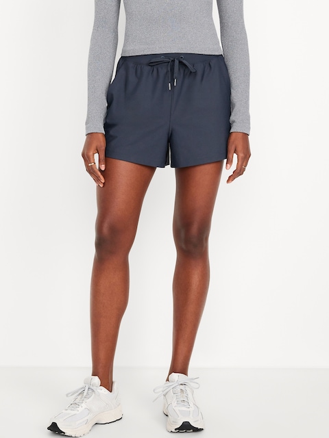 High-Waisted PowerSoft Shorts -- 3-inch inseam