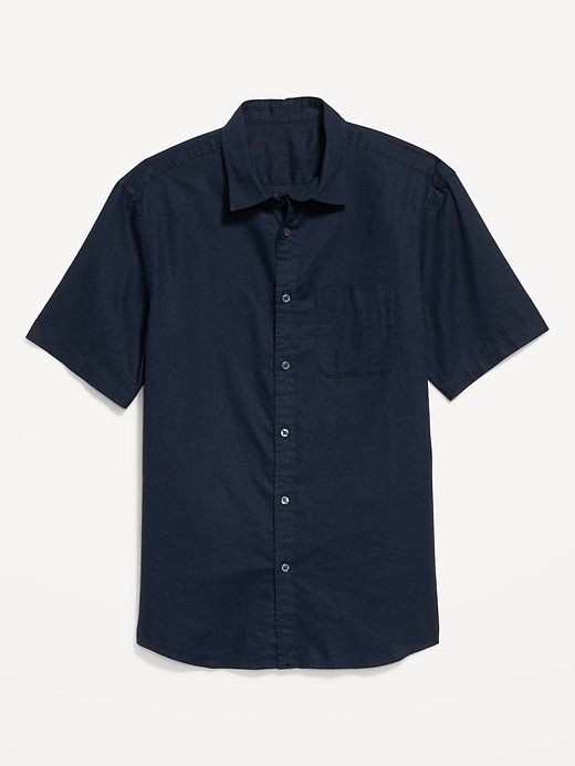 Image number 4 showing, Classic Fit Everday Linen-Blend Shirt