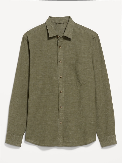 Image number 4 showing, Relaxed Fit Linen-Blend Shirt