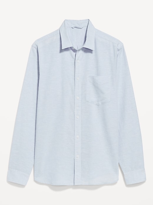 Image number 4 showing, Relaxed Fit Linen-Blend Shirt