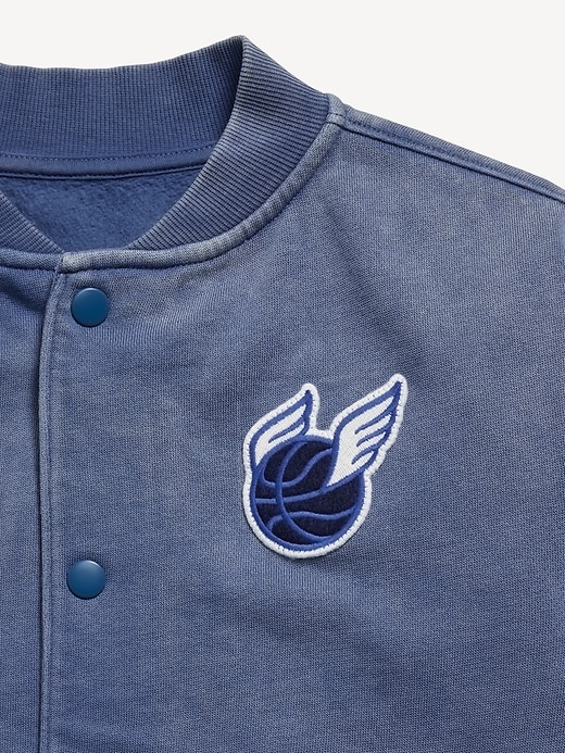 L'image numéro 4 présente Blouson aviateur ample à devant boutonné pour garçon