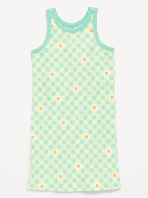 L'image numéro 3 présente Robe ajustée sans manches à motif pour fille