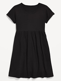 View large product image 3 of 4. Short-Sleeve Ribbed Dress for Girls