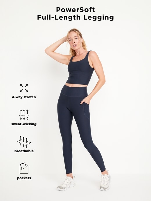 Image number 8 showing, High-Waisted PowerSoft Full-Length Pocket Leggings