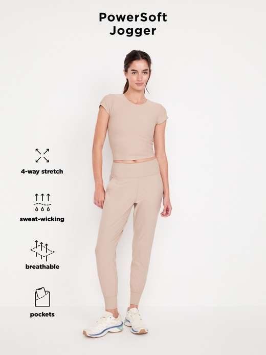 Image number 8 showing, High-Waisted PowerSoft Joggers