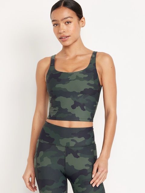 Soutien-gorge de sport PowerSoft long à maintien léger - Motif Camouflage
