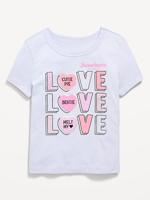 View large product image 1 of 3. Fitted Short-Sleeve Licensed Graphic T-Shirt for Girls