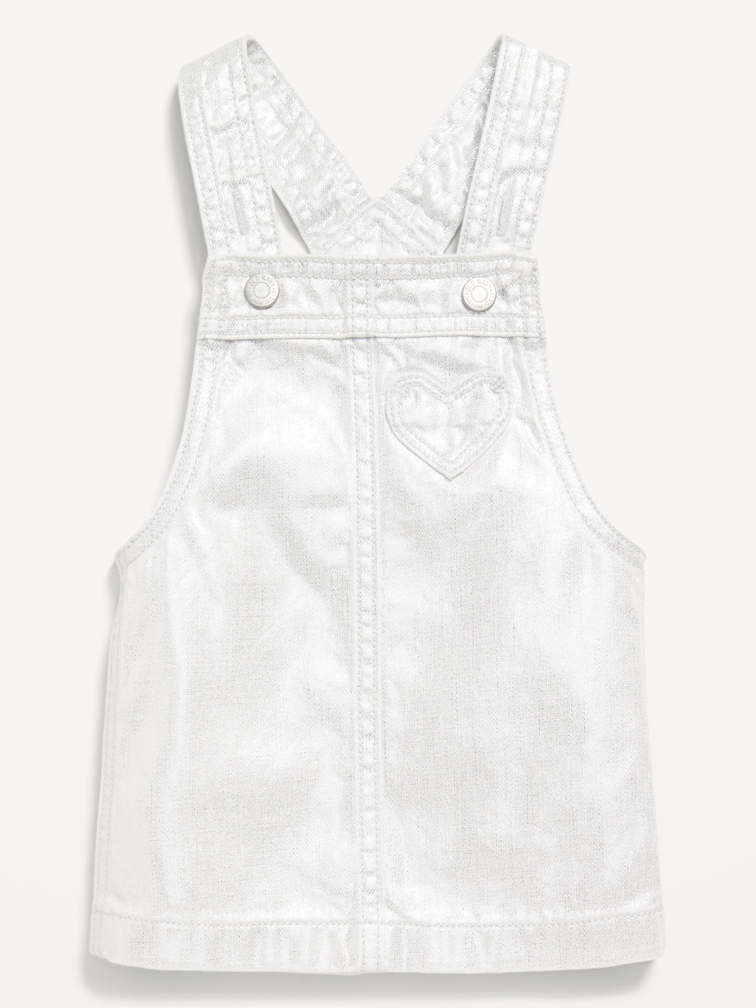 Shiny Heart-Pocket Skirtall Dress for Baby