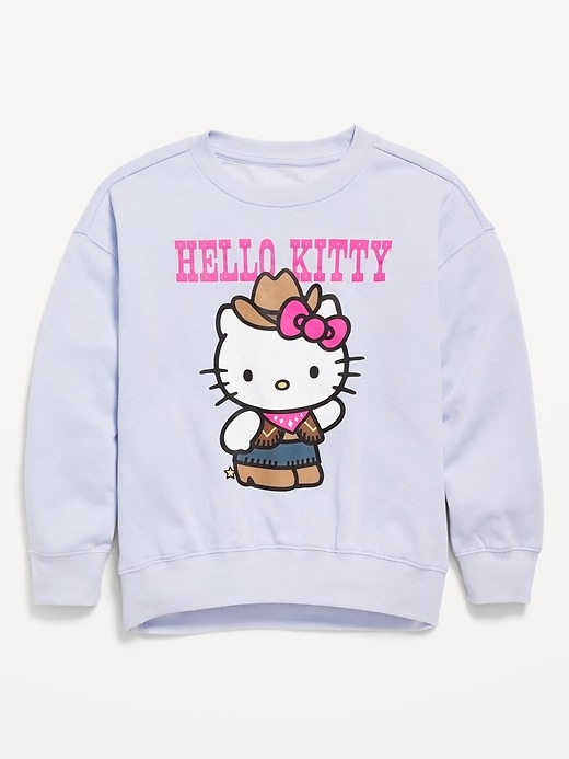 View large product image 1 of 3. Oversized Licensed Graphic Tunic Sweatshirt for Girls