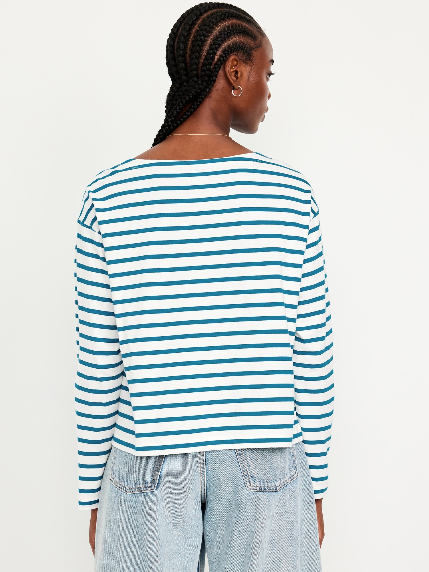 Long-Sleeve Mariner Loose T-Shirt